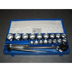 21-delige 3/4" metrische dop sleutel set twaalfkant 19 tot 50 mm